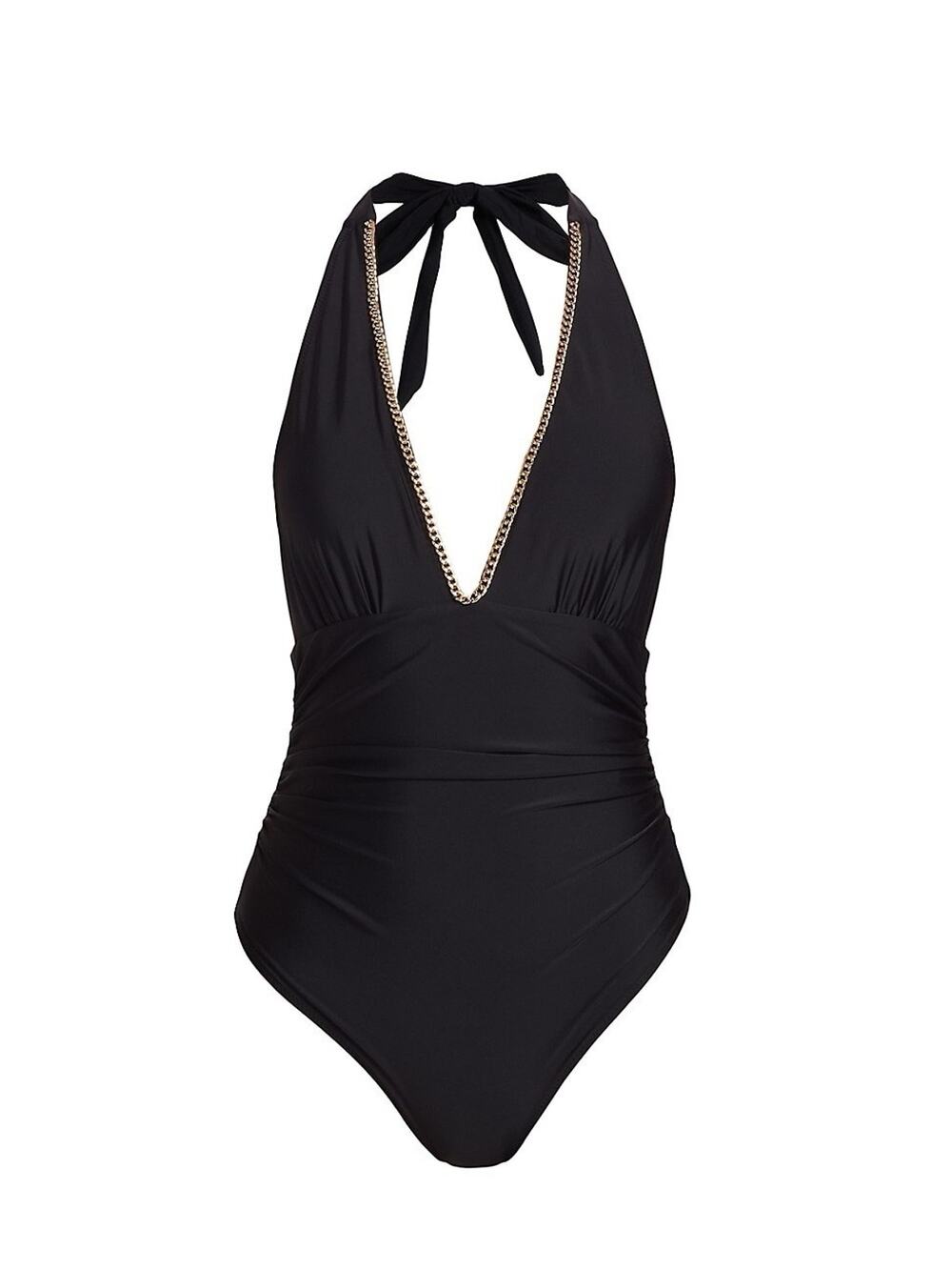 NWT Generation Love Black Chain Once Piece Swimsuit M